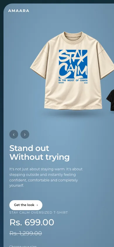 Amaara website on mobile